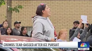 Crowds tear-gassed by ICE agents on Chicago
