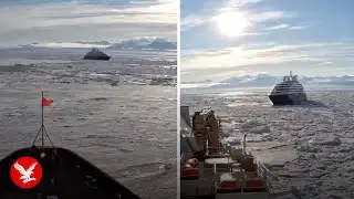 Cruise ship rescued after getting trapped in Antarctic ice