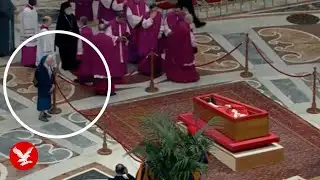 Crying nun who knew Pope Francis breaks protocol at coffin