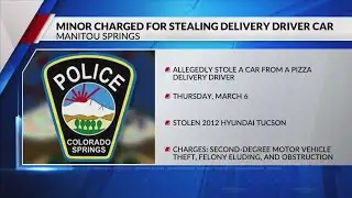 CSPD: Minor charged for stealing delivery driver car