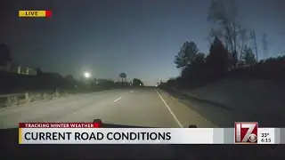 Current road conditions in central North Carolina