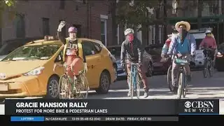 Cyclists Protest For More Bike, Pedestrian Lanes