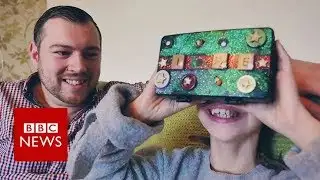 Dad creates VR world to help daughter - BBC News