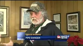 Danger with frozen pipes