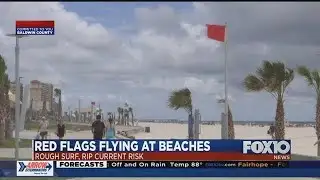 Dangerous rip currents along local beaches