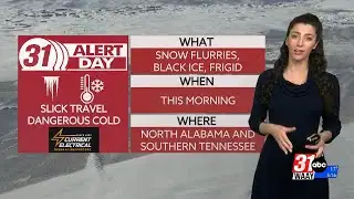 Dangerously cold temperatures, isolated snow flurries this morning