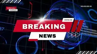 Dark Blue And Red Breaking News Video