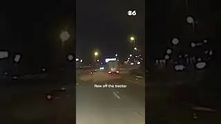 Dash cam captures ice flying off  tractor-trailer on I-95