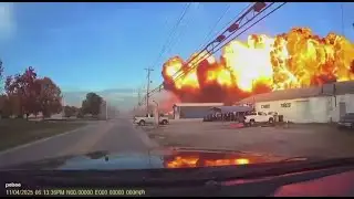 Dash cam video of UPS plane crash