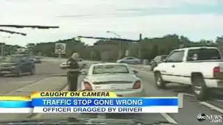 Dashboard Camera Video Shows Cop Dragged By Car During Traffic Stop