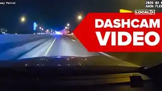 Dashcam Captures: Police Cruiser vs Semi Crash