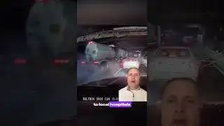 Dashcam Captures Steel Beam Falling on I-10 in Ontario CA