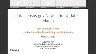 data.census.gov News and Updates: March
