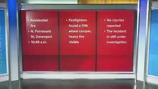 Davenport firefighters respond to call on N Fairmount St