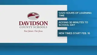 Davidson County Schools adding half hour to start of school day