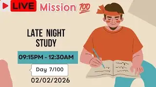 Day. 7/100 Night Study ✍️ #mission100 #motivation #neet2026 #studygram #upboard #study #livestreams