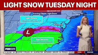 DC weather: Light snow possible Tuesday night