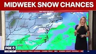 DC weather: Midweek snow chances across the DMV
