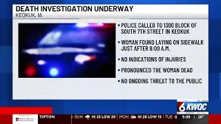 Death investigation underway in Keokuk