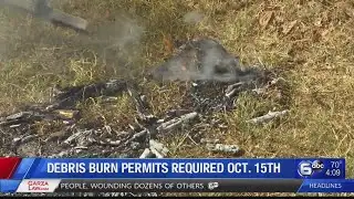 Debris burn permits required Oct 15