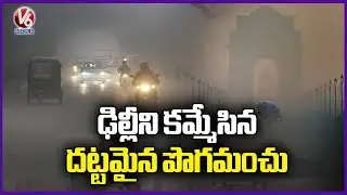 Delhi Shrouded In Dense Fog Causing Difficulties To Commuters | V6 News