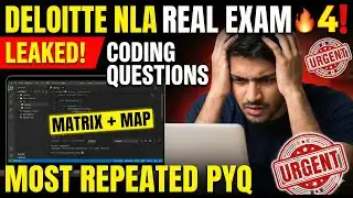 Deloitte NLA Real Exam 4 Coding Questions 🚨 | Matrix + Map | Most Repeated PYQ | Ace the Code