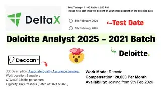 🔥 Deloitte Urgent Analyst Hiring | Direct Test Hiring 2025 | Off-Campus Drive 2021-2026 BATCH