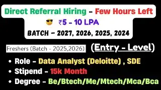 🔥 Deloitte Urgent Analyst Hiring | Direct Test Hiring | Off-Campus Drive 2021-2026 BATCH