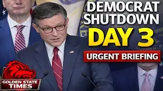 DEMOCRAT SHUTDOWN HITS DAY 3: Speaker Johnson HOLDS URGENT Press Briefing!