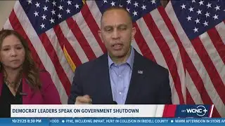 Democratic leaders speak on the government shutdown