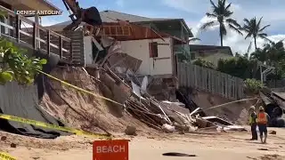 Demolition begins for partially collapsed North Shore home