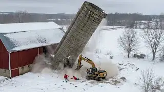 Demolition Idiots: Massive Silo & Water Tower Fall WRONG WAY | Dangerous Building Implosion #1