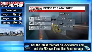 Dense fog to start the work week