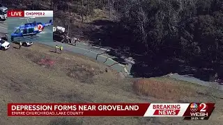 Depression causes road closure in Lake County