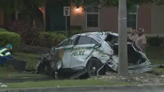 Deputy involved in rollover crash in Northwest Miami-Dade, snarling traffic