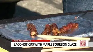 Destination Tailgate: Bacon Sticks with Maple Bourbon Glaze