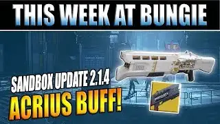 Destiny 2 News |  TELESTO NERF & LEGEND OF ACRIUS BUFF! Weapon Archetype Changes (Update 2.1.4)