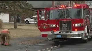 Detached garage catches fire in South Hadley