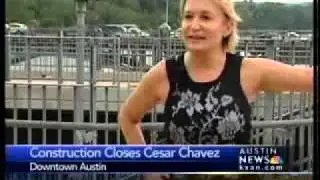 Detour ahead: Pedestrian bridge work