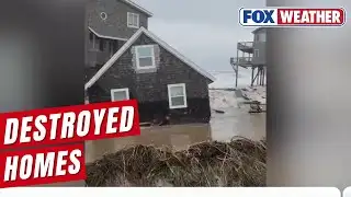 Devastation Spreads As Waves From Hurricanes Humberto, Imelda Trigger Multiple Beach Home Collapses