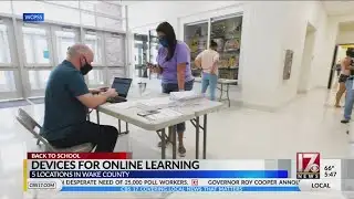 Device distribution at Wake and Durham County schools