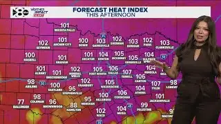 DFW Weather: High heat index with scattered rain chances