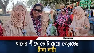 কুষ্টিয়ায় ধানের শীষে ভোট চেয়ে বেড়াচ্ছে চীনা নারী | Dhaner Shish | China Women | Election Campaign