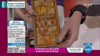 Diamond Press Autumn Window Foliage Stamp and Die Set