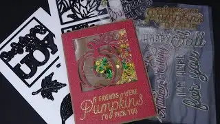 Diamond Press Autumn Window Foliage Stamp & Dies Set Review Tutorial! Beautiful!