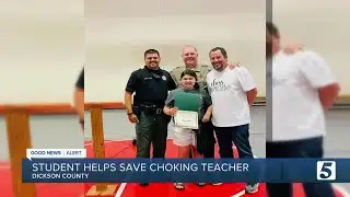Dickson County deputies honor fourth grader for saving teacher