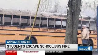 Dickson County students narrowly escape school bus fire