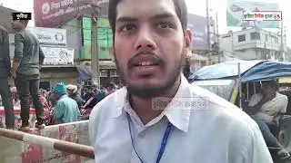 Diploma engineering students protest by blocking train at Kushtia Mazampur Gate/KushtiaNewsBureau24
