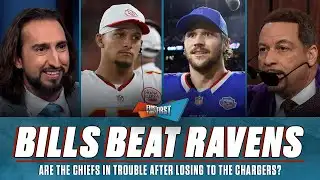 ‘Disaster’ as Ravens collapse vs. Bills, Chargers beat Chiefs, KC in trouble? | FIRST THINGS FIRST