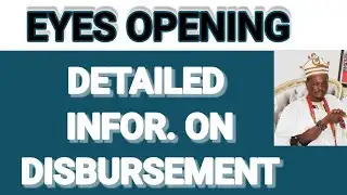 DISBURSEMENT STARTS IF GIVING THE DOCUMENT TO THE RIGHT PEOPLE. CHIEF AKOGUN